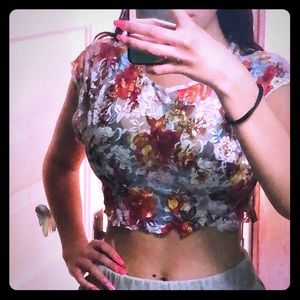 ❤️Mesh Floral Crop Top❤️